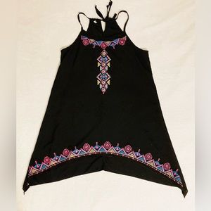 Black summer Aztec style dress